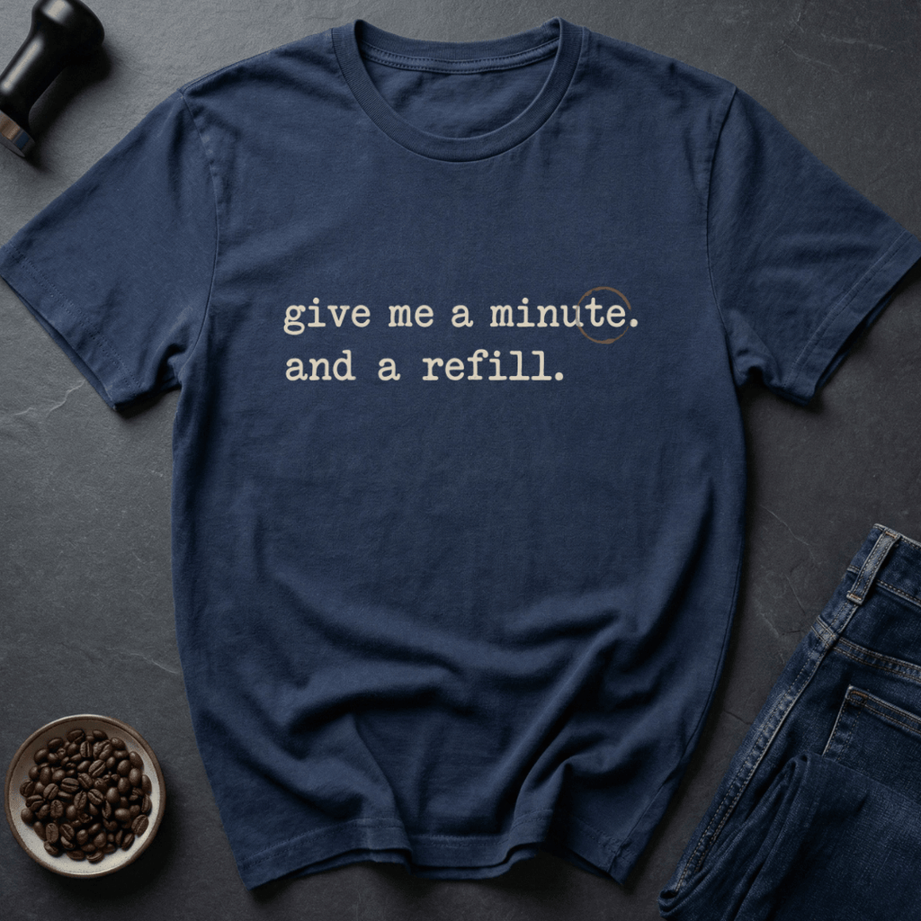 Coffee graphic Need Minute T-Shirt in Charcoal / S by Caffeine Dept