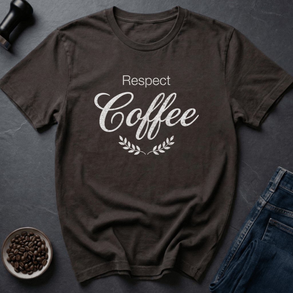Coffee graphic No Disrespect T-Shirt in Dark Chocolate / S by Caffeine Dept