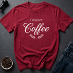 Coffee graphic No Disrespect T-Shirt in Heather Red / S by Caffeine Dept