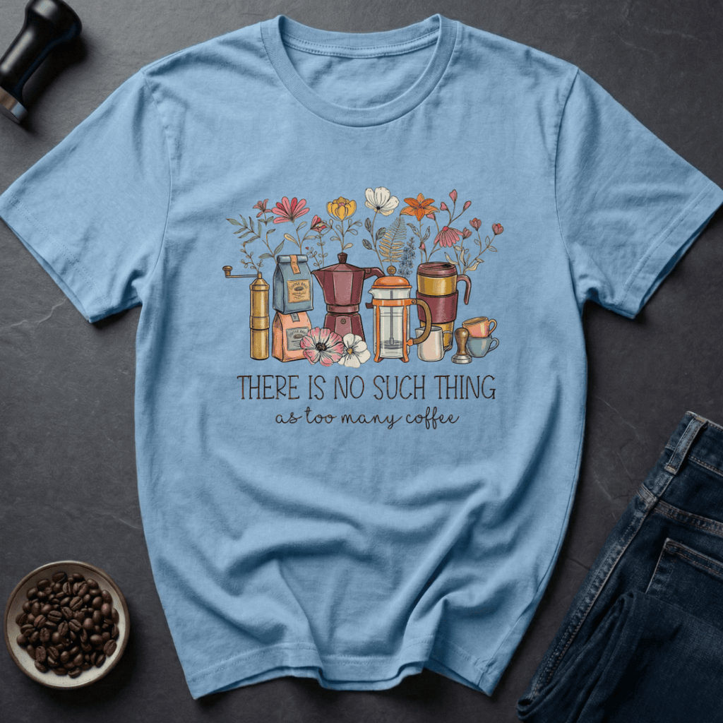 Coffee graphic No Limit T-Shirt in Light Blue / S by Caffeine Dept