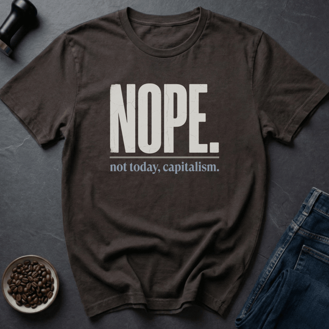 Coffee graphic Nope Mood T-Shirt in Dark Chocolate / S by Caffeine Dept