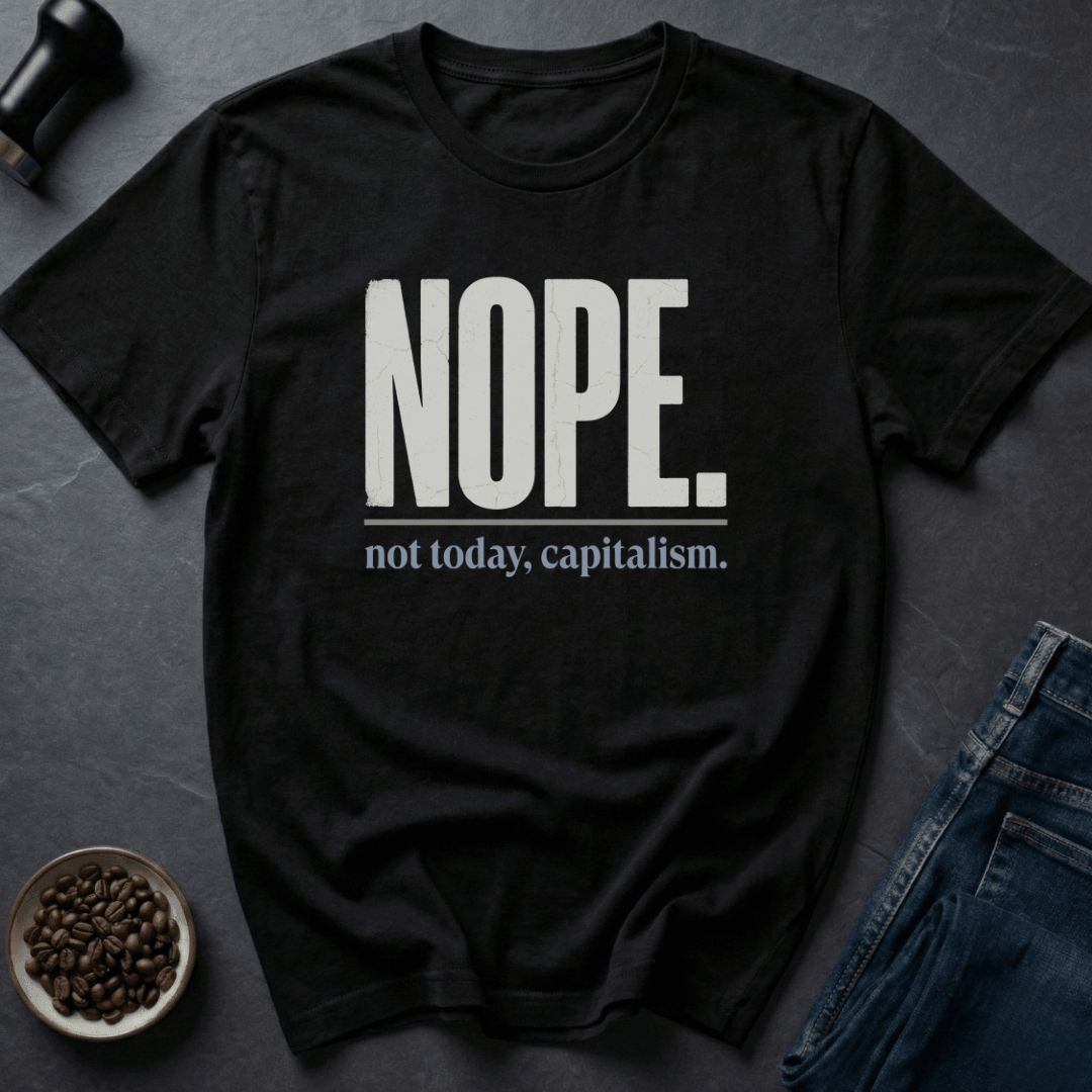 Coffee graphic Nope Mood T-Shirt in Dark Chocolate / S by Caffeine Dept
