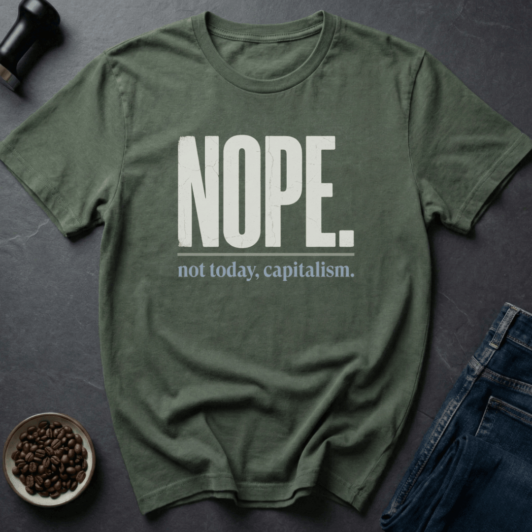Coffee graphic Nope Mood T-Shirt in Dark Chocolate / S by Caffeine Dept