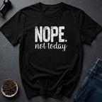 Coffee graphic NOPE. not today T-Shirt in Military Green / S by Caffeine Dept