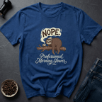 Coffee graphic Nope Sloth T-Shirt in Navy / S by Caffeine Dept