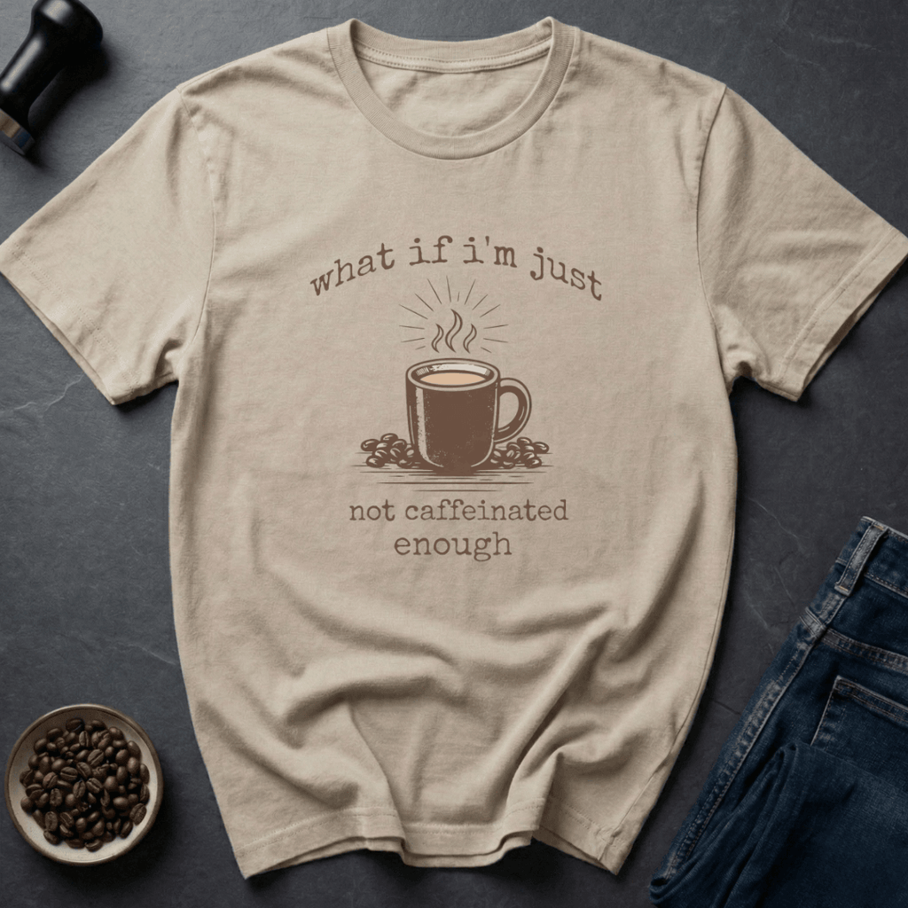 Coffee graphic Not Caffeinated T-Shirt in Sand / S by Caffeine Dept