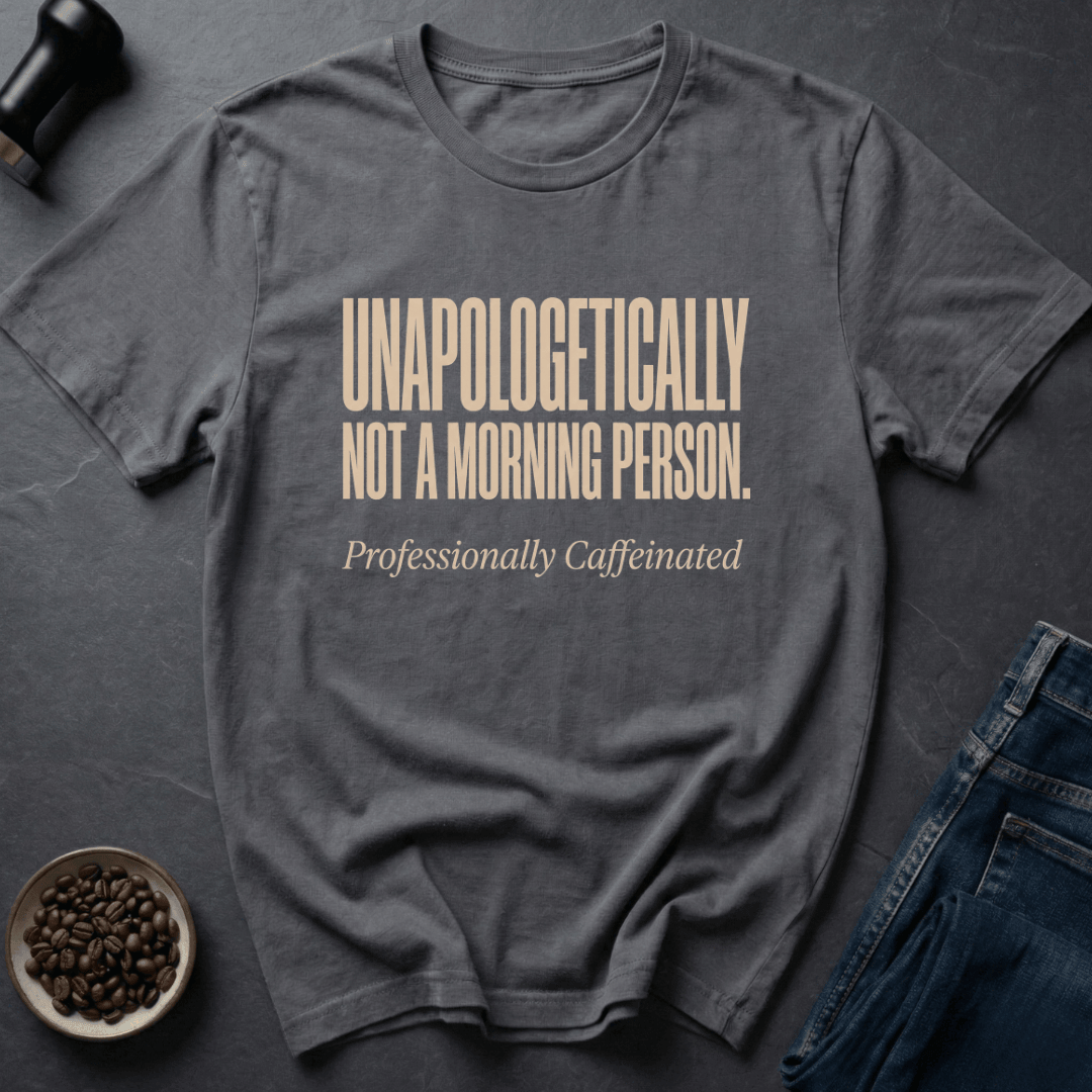 Coffee graphic Not Morning T-Shirt in Military Green / S by Caffeine Dept