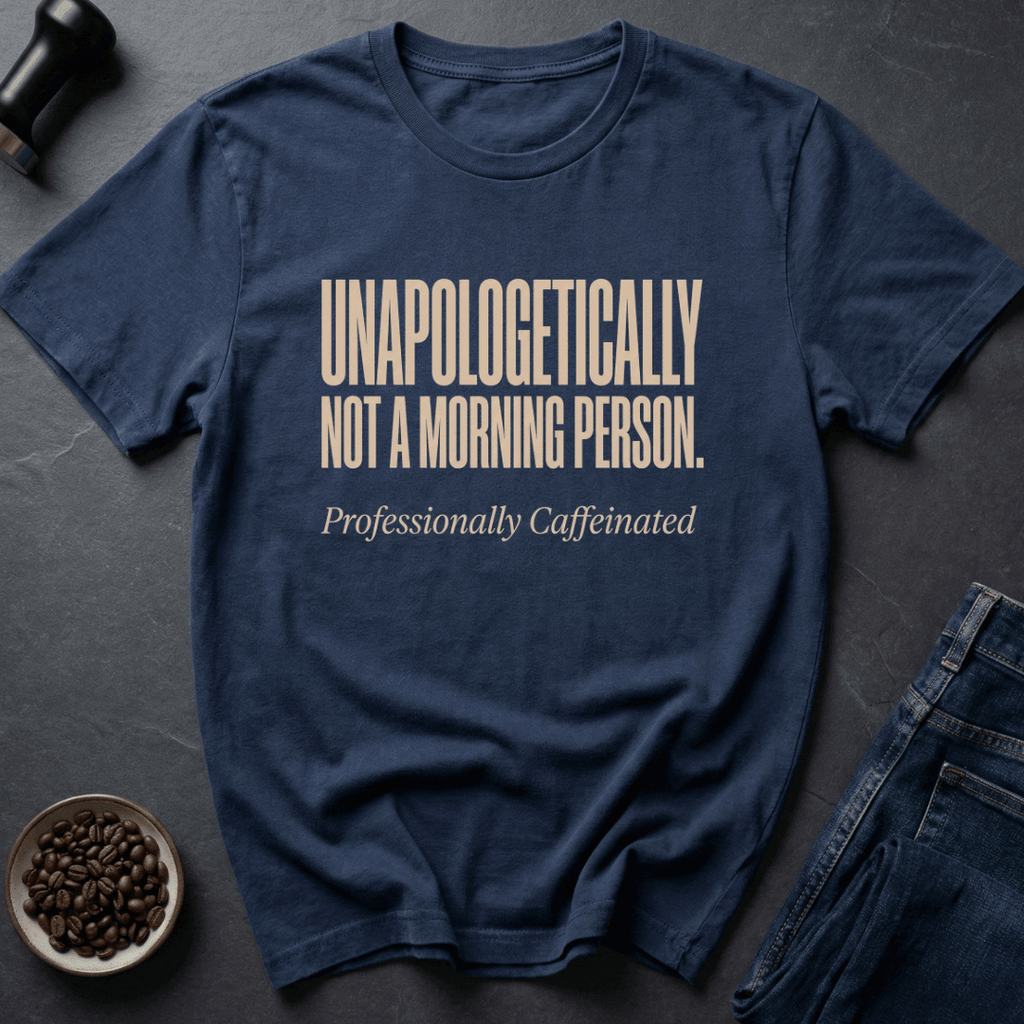 Coffee graphic Not Morning T-Shirt in Military Green / S by Caffeine Dept