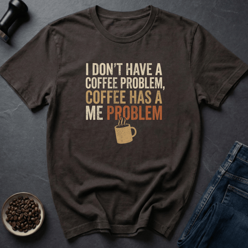 Coffee graphic Not My Problem T-Shirt in Dark Chocolate / S by Caffeine Dept