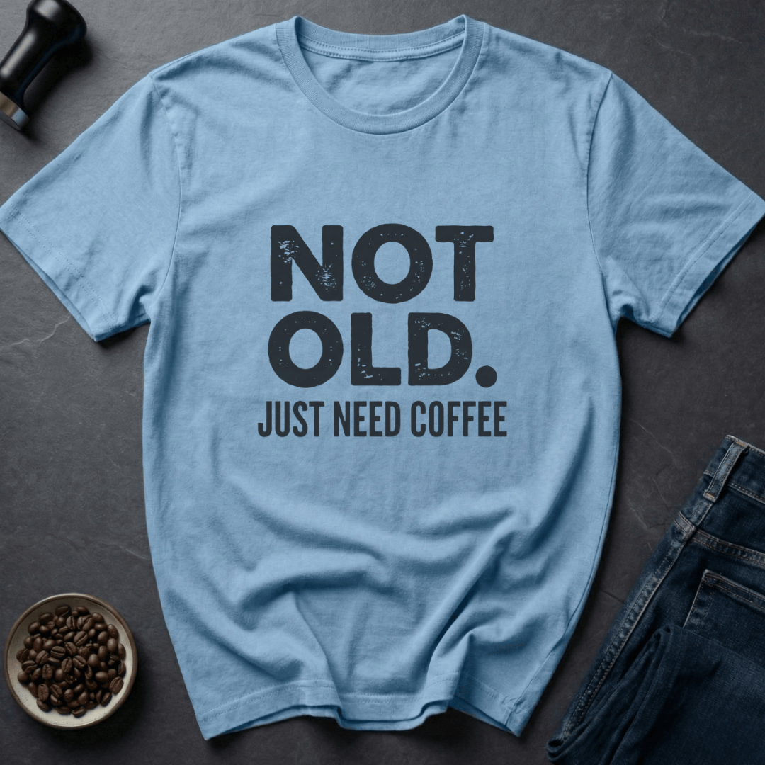 Coffee graphic Not Old T-Shirt in Sand / S by Caffeine Dept
