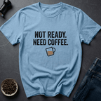 Coffee graphic Not Ready T-Shirt in White / S by Caffeine Dept