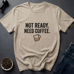 Coffee graphic Not Ready T-Shirt in White / S by Caffeine Dept