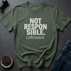 Coffee graphic Not Responsible T-Shirt in Charcoal / S by Caffeine Dept