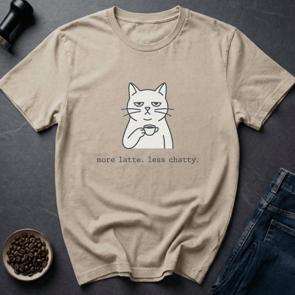Coffee graphic Not Talking T-Shirt in Sand / S by Caffeine Dept