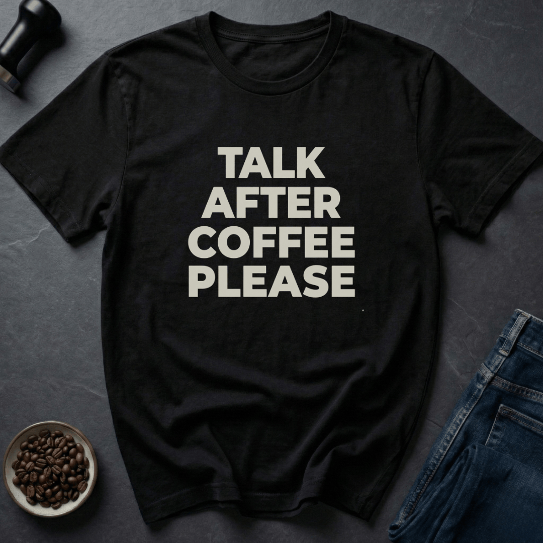Coffee graphic Now Talking T-Shirt in Black / S by Caffeine Dept