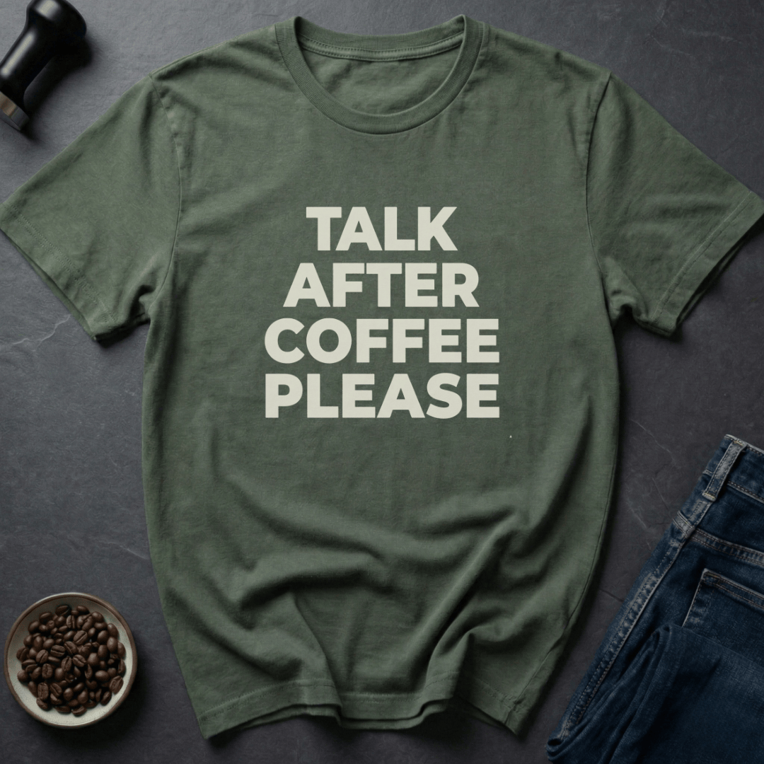 Coffee graphic Now Talking T-Shirt in Black / S by Caffeine Dept
