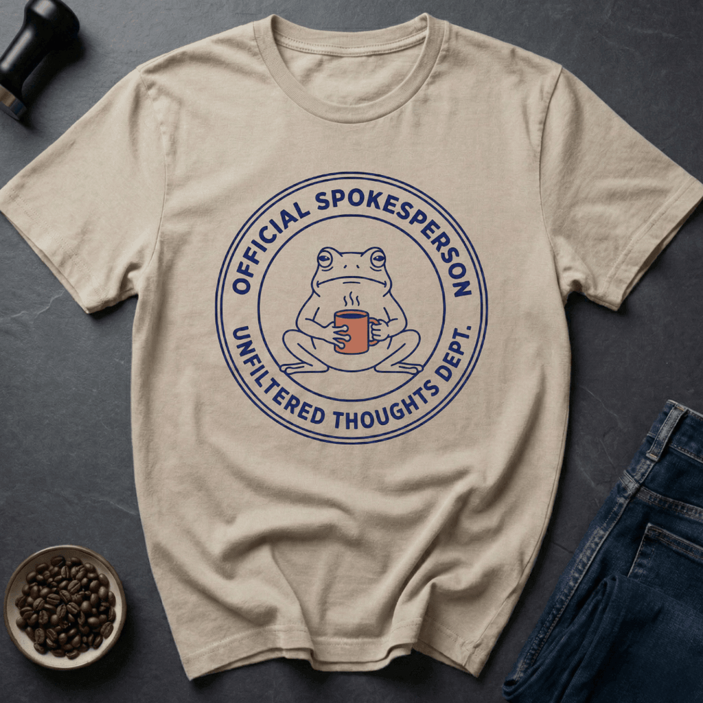 Coffee graphic Official Spokesperson T-Shirt in Ice Grey / S by Caffeine Dept
