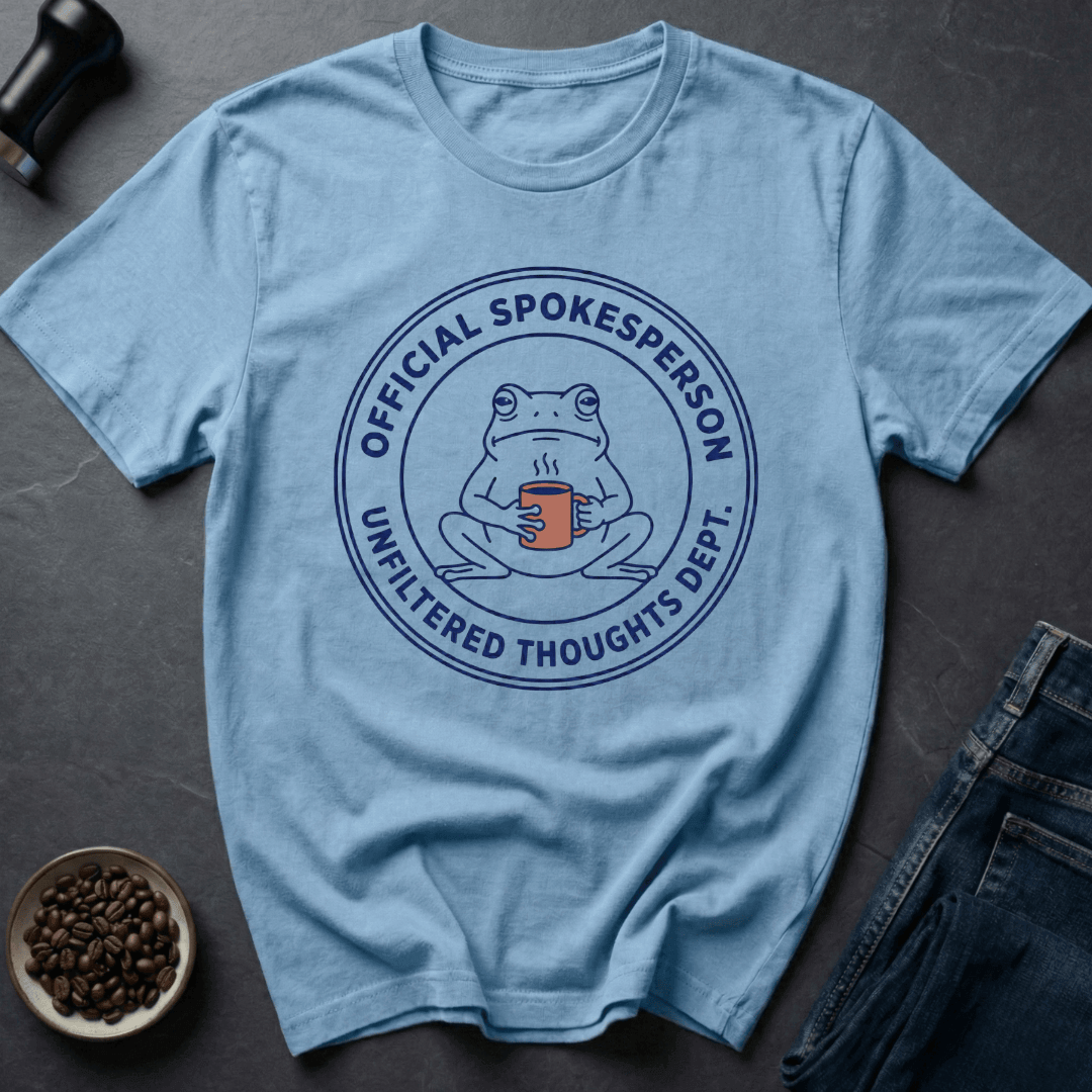 Coffee graphic Official Spokesperson T-Shirt in Ice Grey / S by Caffeine Dept