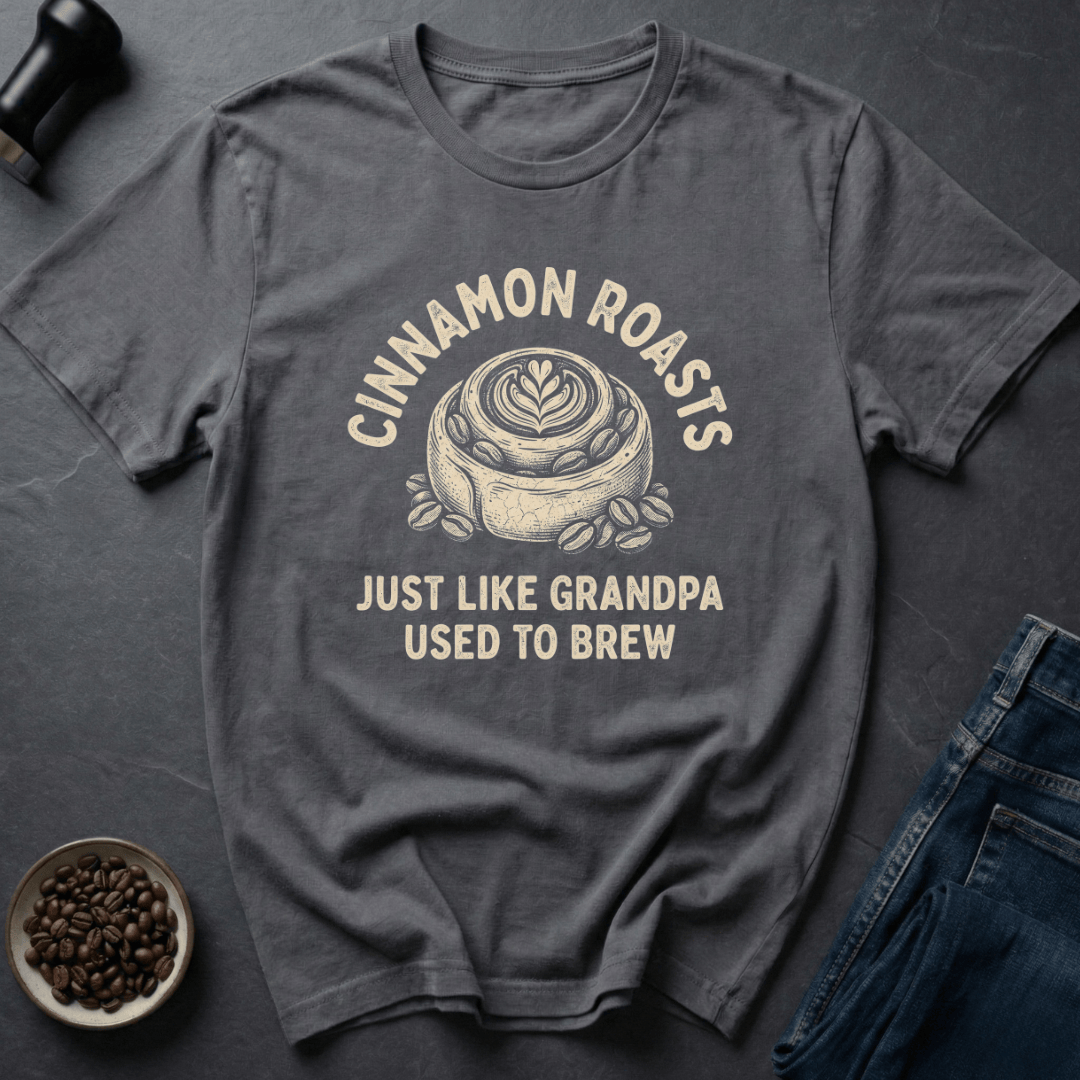 Coffee graphic Oldschool Beans T-Shirt in Charcoal / S by Caffeine Dept