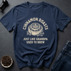 Coffee graphic Oldschool Beans T-Shirt in Navy / S by Caffeine Dept