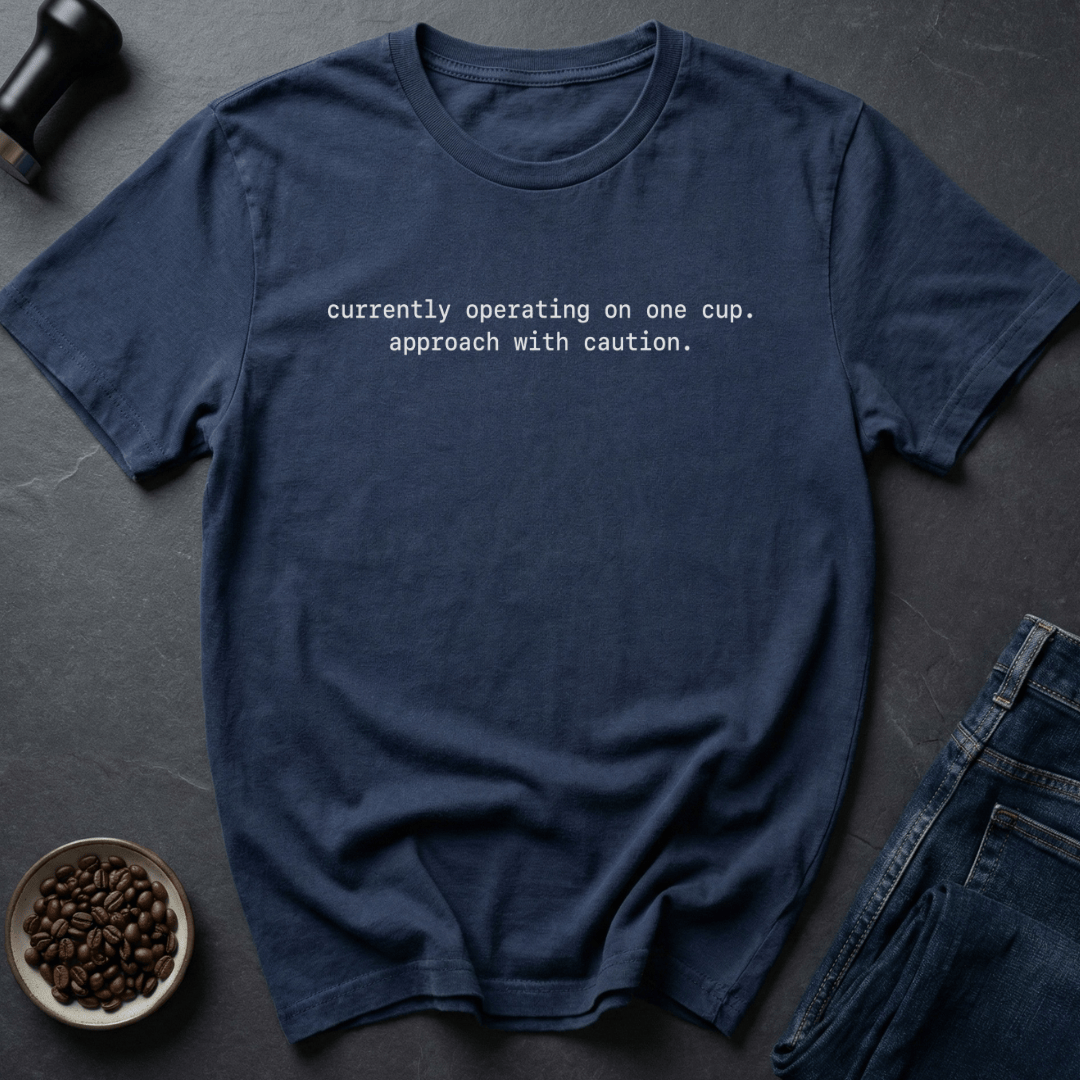 Coffee graphic One Cup T-Shirt in Navy / S by Caffeine Dept