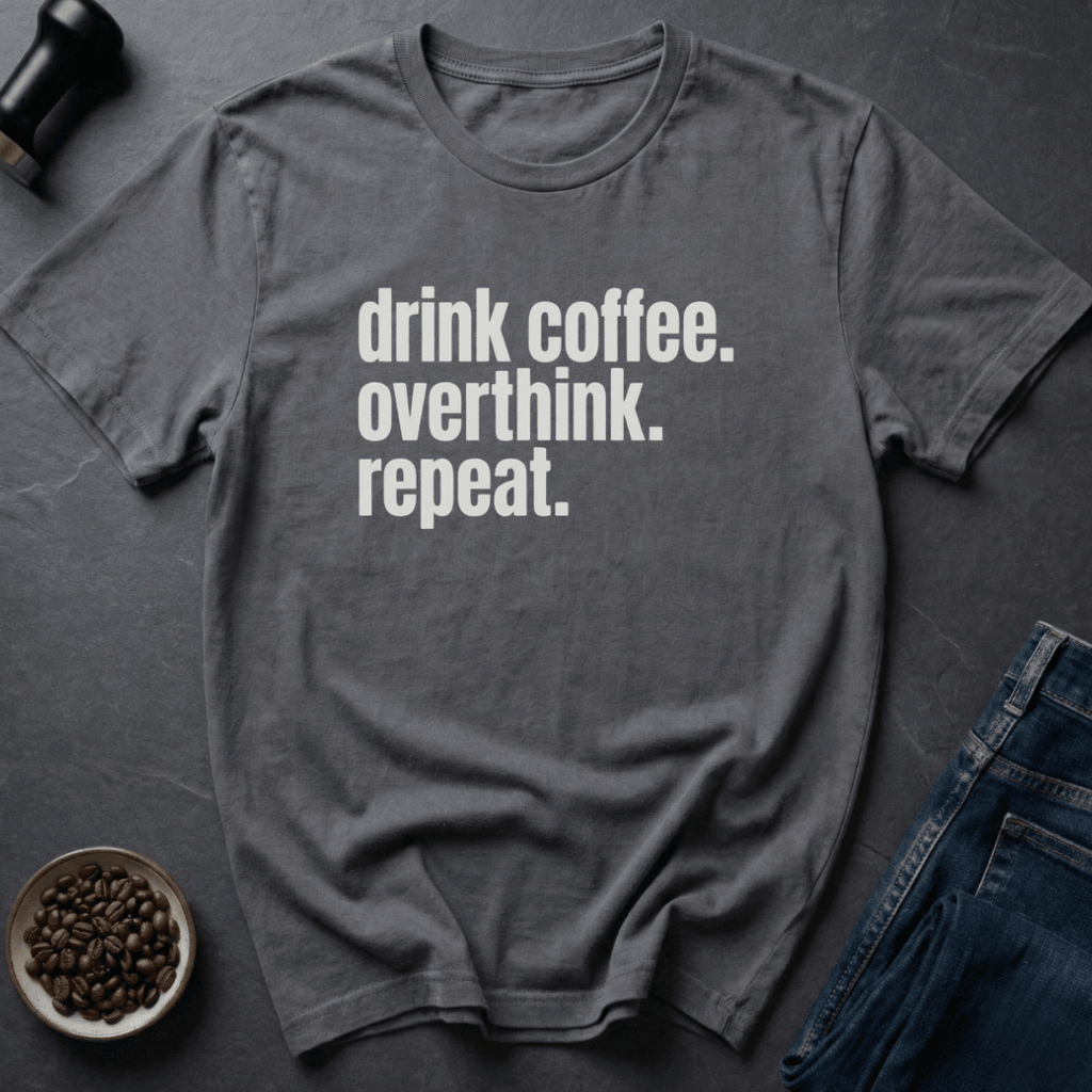 Coffee graphic Overthinkers Coffee T-Shirt in Dark Chocolate / S by Caffeine Dept