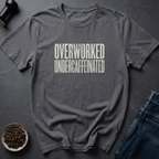 Coffee graphic Overworked T-Shirt in Charcoal / S by Caffeine Dept