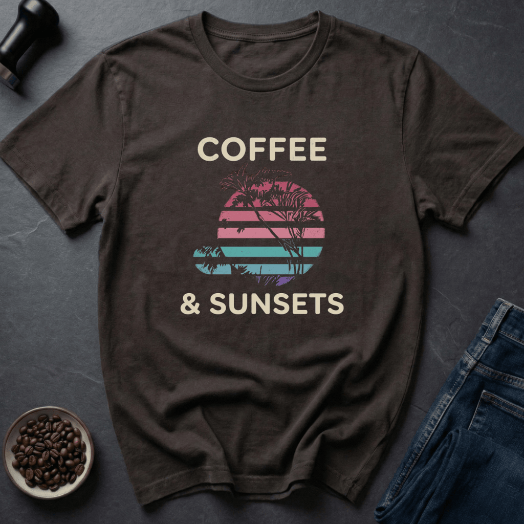 Coffee graphic Palm Roast T-Shirt in Dark Chocolate / S by Caffeine Dept