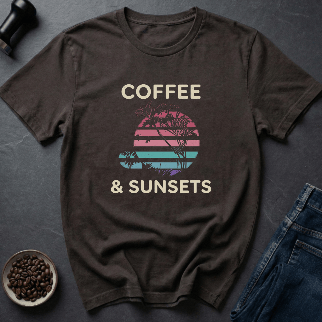 Coffee graphic Palm Roast T-Shirt in Dark Chocolate / S by Caffeine Dept