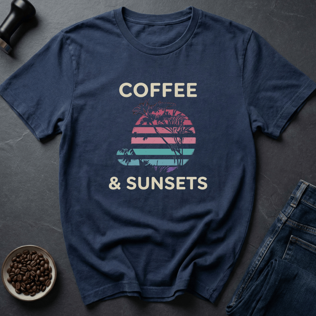 Coffee graphic Palm Roast T-Shirt in Navy / S by Caffeine Dept