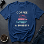 Coffee graphic Palm Roast T-Shirt in Royal / S by Caffeine Dept