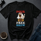 Coffee graphic Patriot Pour T-Shirt in Black / S by Caffeine Dept