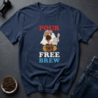 Coffee graphic Patriot Pour T-Shirt in Navy / S by Caffeine Dept