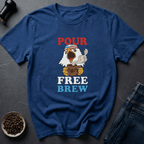 Coffee graphic Patriot Pour T-Shirt in Royal / S by Caffeine Dept