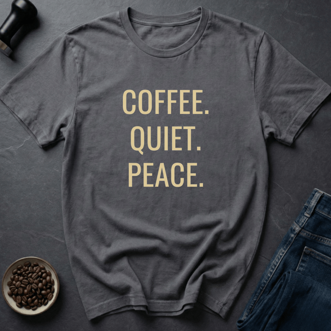 Coffee graphic Peace Coffee T-Shirt in Charcoal / S by Caffeine Dept