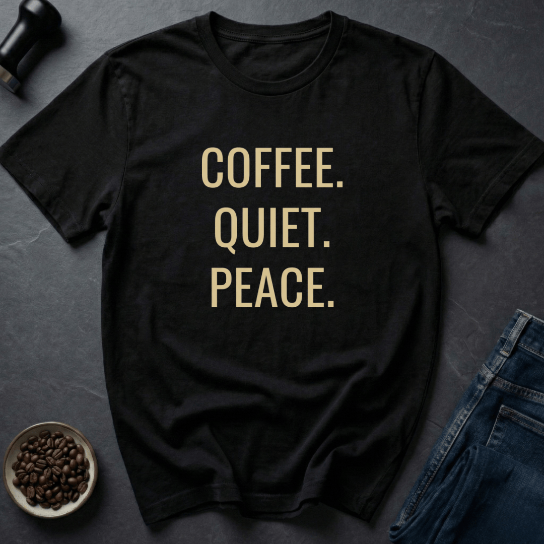 Coffee graphic Peace Coffee T-Shirt in Charcoal / S by Caffeine Dept