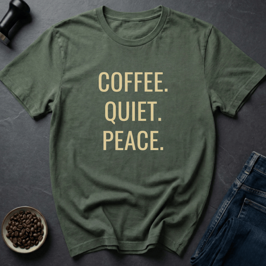 Coffee graphic Peace Coffee T-Shirt in Charcoal / S by Caffeine Dept