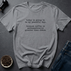 Coffee graphic Peaceful Math T-Shirt in Light Blue / S by Caffeine Dept