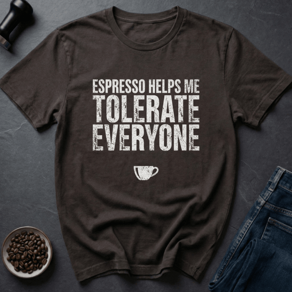 Coffee graphic People Buffer T-Shirt in Dark Chocolate / S by Caffeine Dept