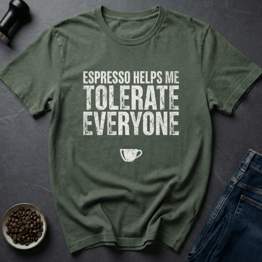 Coffee graphic People Buffer T-Shirt in Dark Chocolate / S by Caffeine Dept