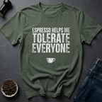 Coffee graphic People Buffer T-Shirt in Dark Chocolate / S by Caffeine Dept