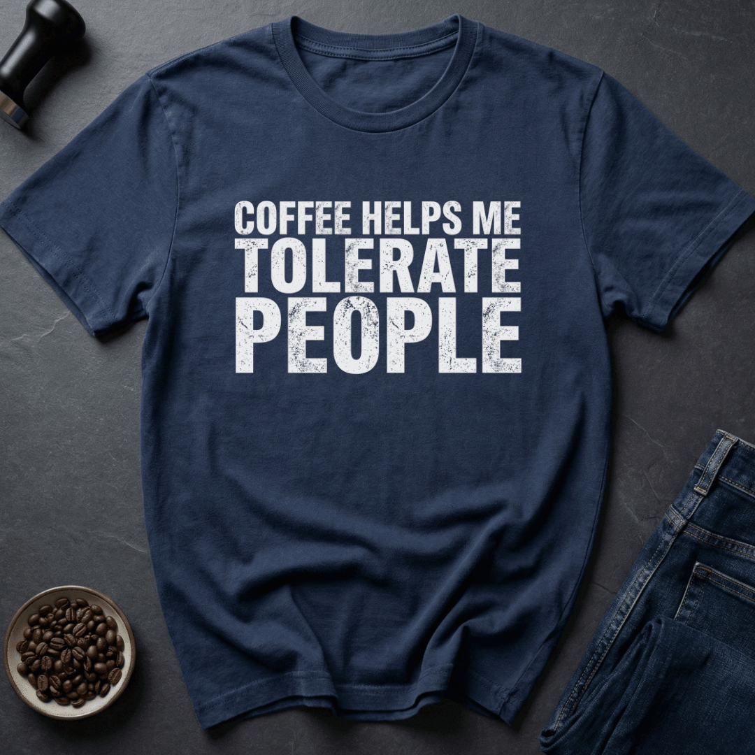 Coffee graphic People Fuel T-Shirt in Charcoal / S by Caffeine Dept