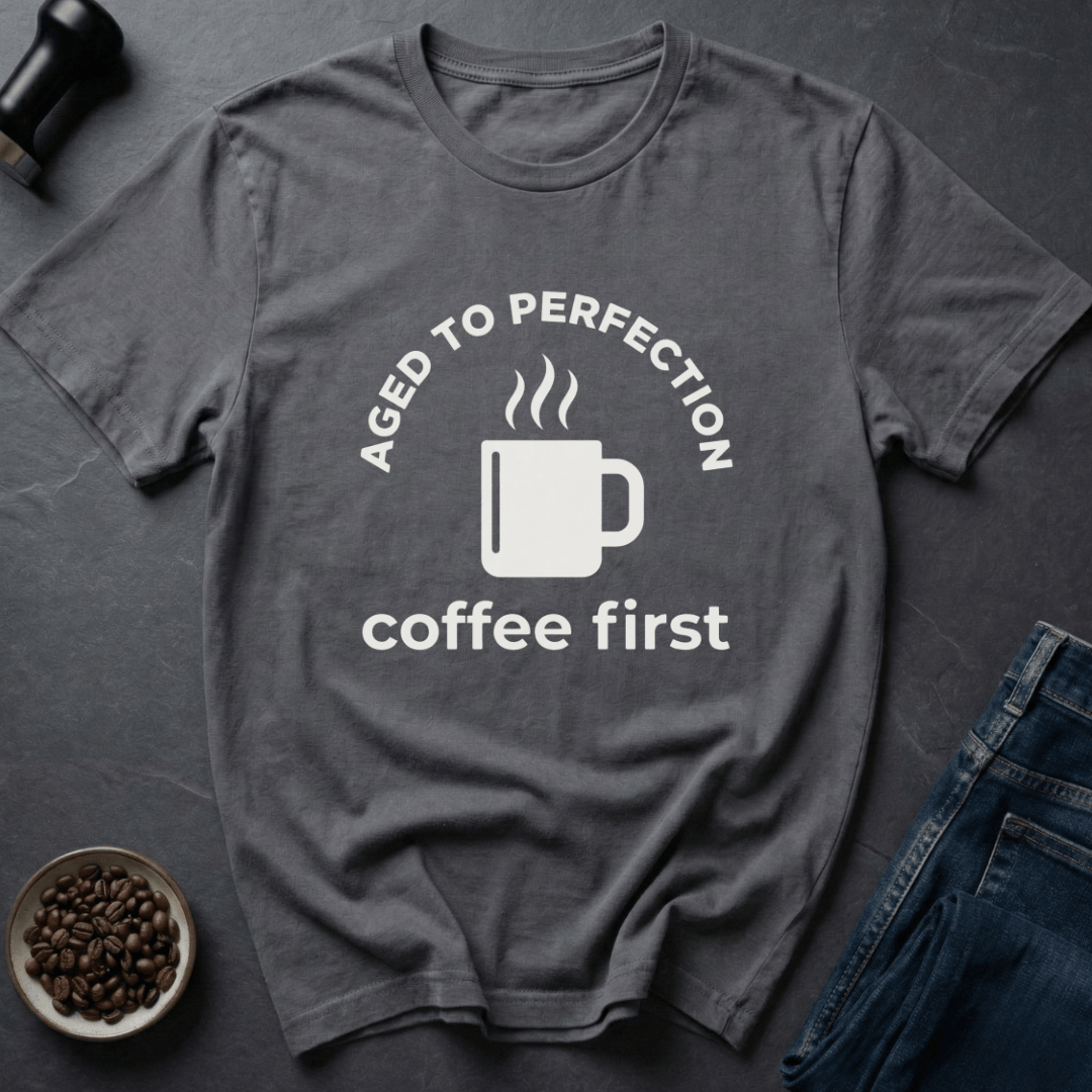 Coffee graphic Perfect Roast T-Shirt in Military Green / S by Caffeine Dept