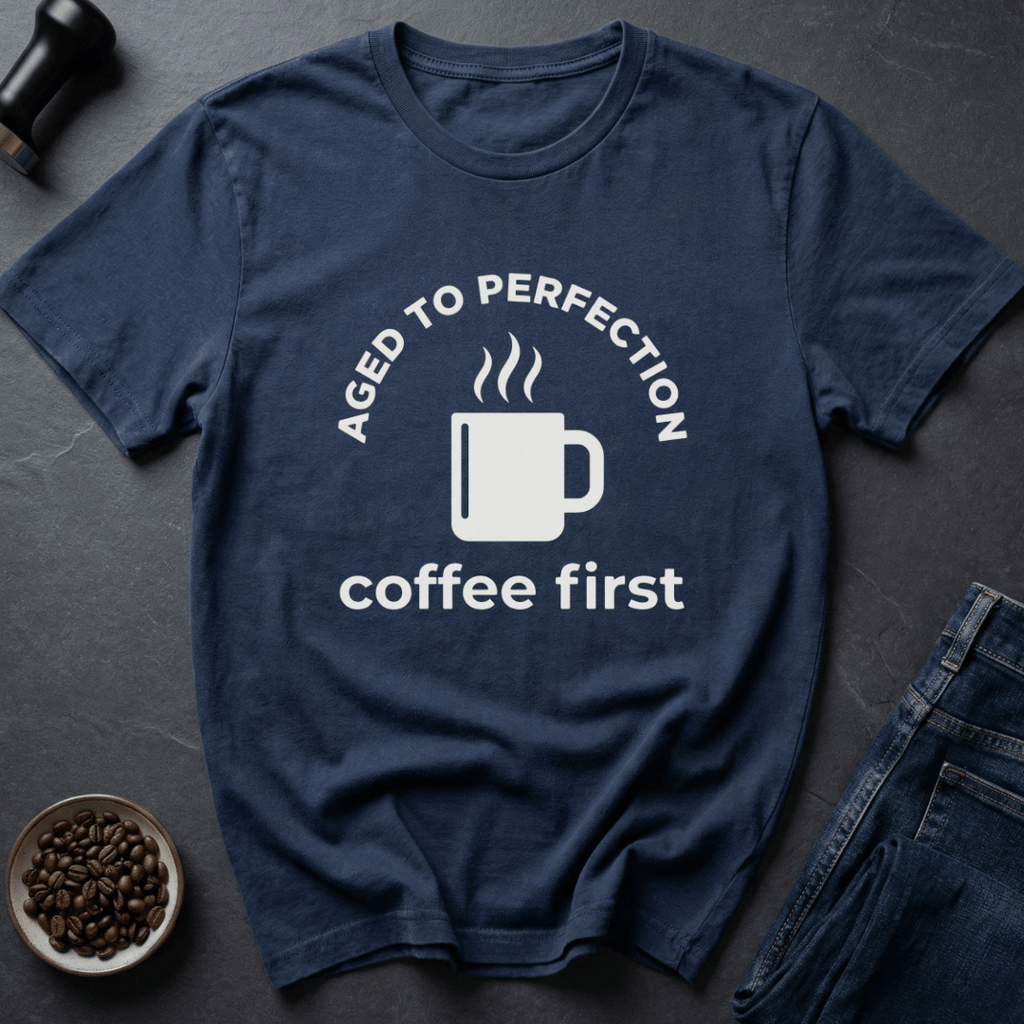 Coffee graphic Perfect Roast T-Shirt in Military Green / S by Caffeine Dept