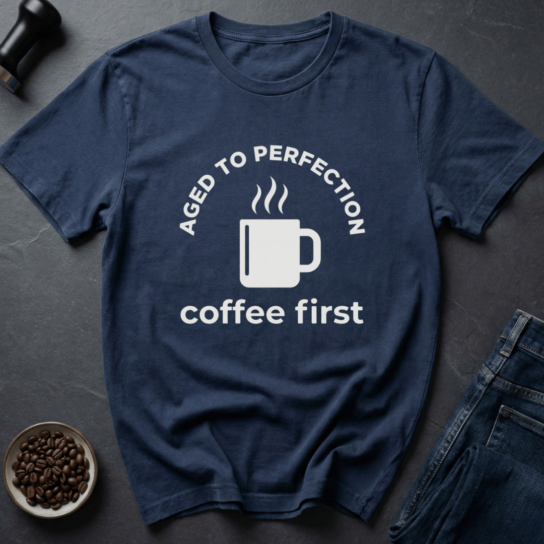 Coffee graphic Perfect Roast T-Shirt in Military Green / S by Caffeine Dept