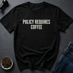Coffee graphic Policy Coffee T-Shirt in Black / S by Caffeine Dept