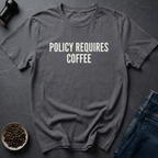 Coffee graphic Policy Coffee T-Shirt in Black / S by Caffeine Dept
