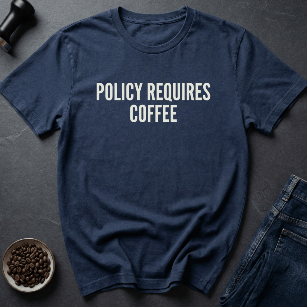 Coffee graphic Policy Coffee T-Shirt in Black / S by Caffeine Dept