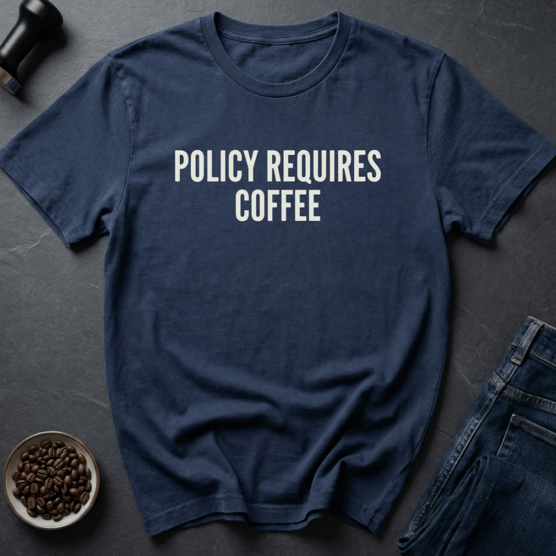 Coffee graphic Policy Coffee T-Shirt in Black / S by Caffeine Dept