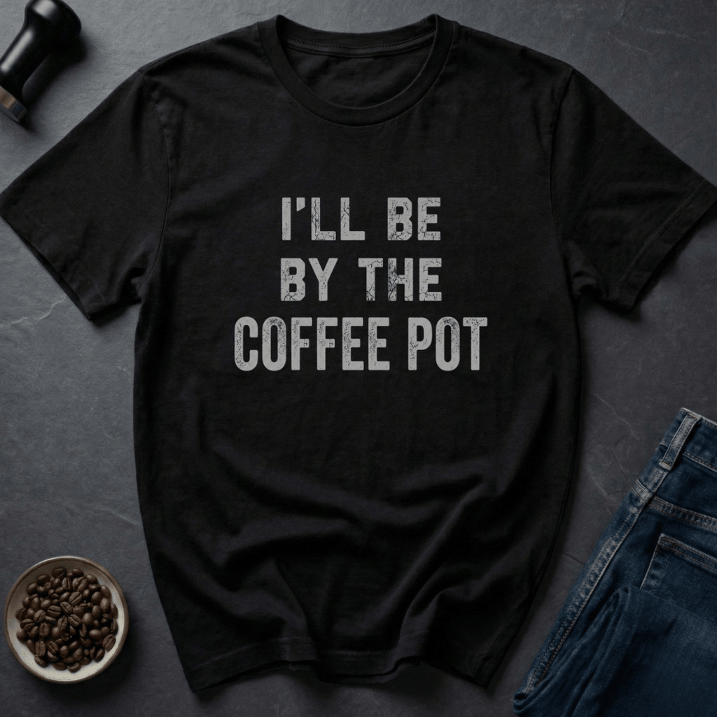 Coffee graphic Pot Camper T-Shirt in Black / S by Caffeine Dept